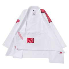 A&P BRP Herringbone Classic Gi White Black Pearl Weave Jiu Jitsu Kimono