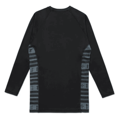 Albino & Preto Thaqafa LS Rash Guard Black BJJ Training Top