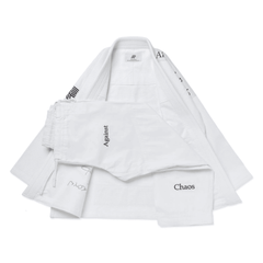 Albino & Preto TSWT BJJ Gi White Black Pearl Weave Kimono Uniform