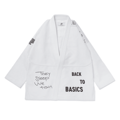 Albino & Preto TSWT BJJ Gi White Black Pearl Weave Kimono Uniform