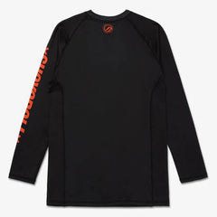 BJJ NoGI Shoyoroll Ember Competitor Rash Guard LS Black
