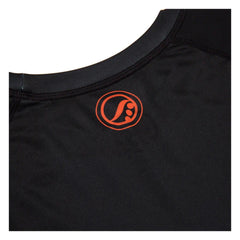 BJJ NoGI Shoyoroll Ember Competitor Rash Guard LS Black
