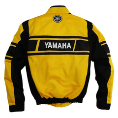 Handmade Men’s Yamaha Racing Jacket Yellow CE Certified Mesh Motorcycle Jacket