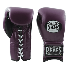 Cleto Reyes Traditional Training Gloves – Metallic Purple | Handmade Leather Lace-Up Boxing Gloves