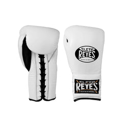 Cleto Reyes Traditional Training Gloves – White | Handcrafted Mexican Leather Lace-Up Boxing Gloves