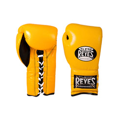 Cleto Reyes Traditional Training Gloves – Brilliant Yellow | Handcrafted Mexican Leather Lace-Up Boxing Gloves