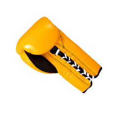 Cleto Reyes Traditional Training Gloves – Brilliant Yellow | Handcrafted Mexican Leather Lace-Up Boxing Gloves