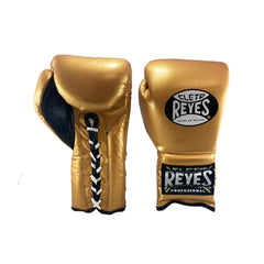 Cleto Reyes Traditional Training Gloves – Solid Gold | Handcrafted Mexican Leather Lace-Up Boxing Gloves