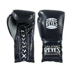 Cleto Reyes Traditional Training Gloves – Black | Handcrafted Mexican Leather Lace-Up Boxing Gloves