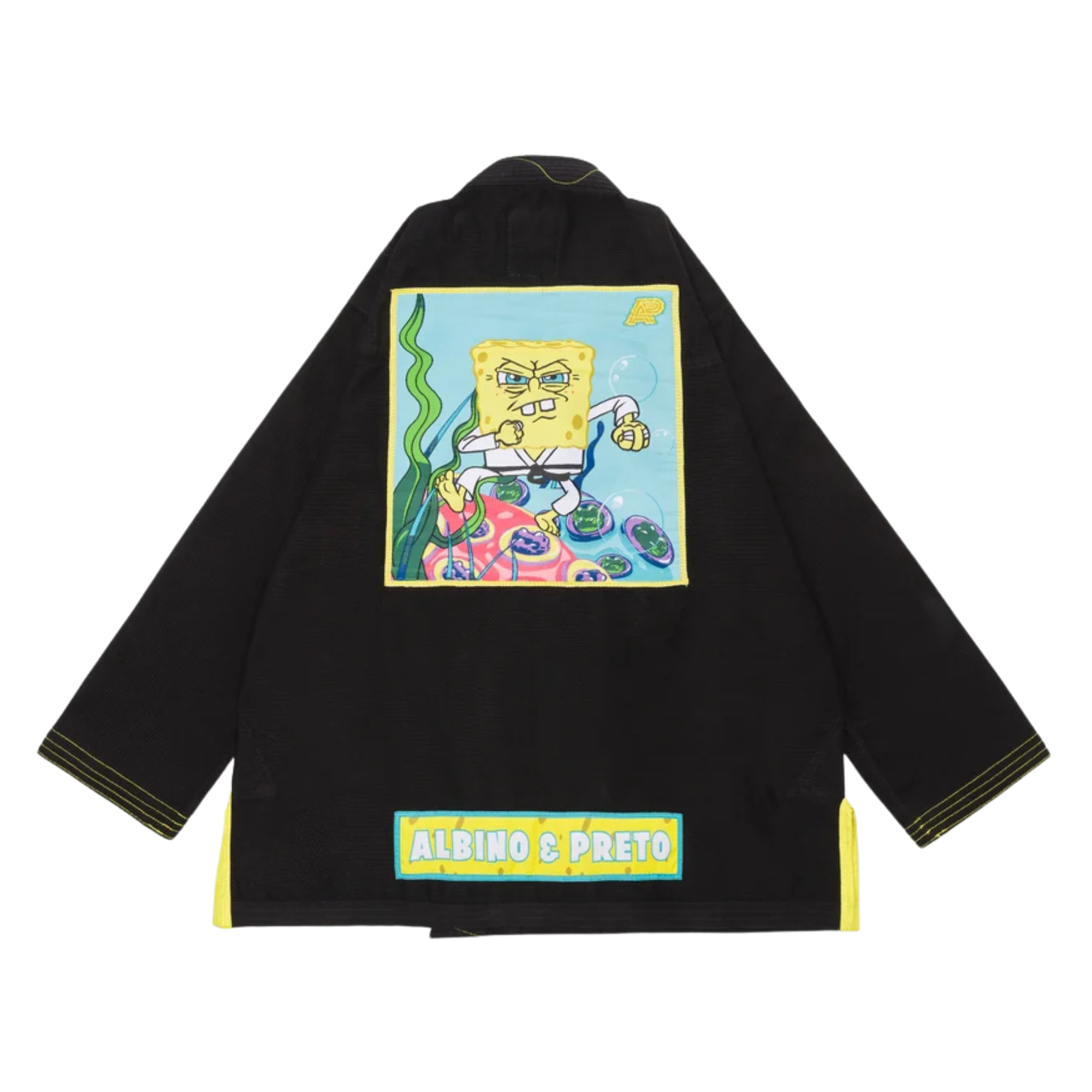 A&P x SpongeBob 2 Adult BJJ Gi Black Jiu Jitsu Kimono 450 GSM