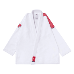 A&P BRP Herringbone Classic Gi White Black Pearl Weave Jiu Jitsu Kimono