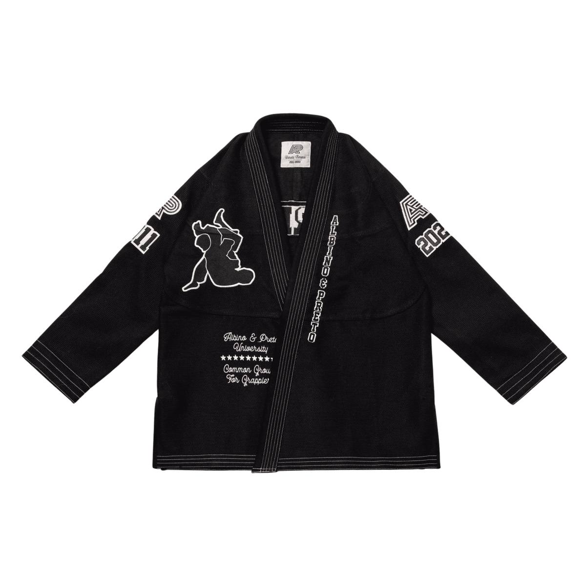 BJJ Gi Albino & Preto Batch 102 University Black Jiu Jitsu Kimono
