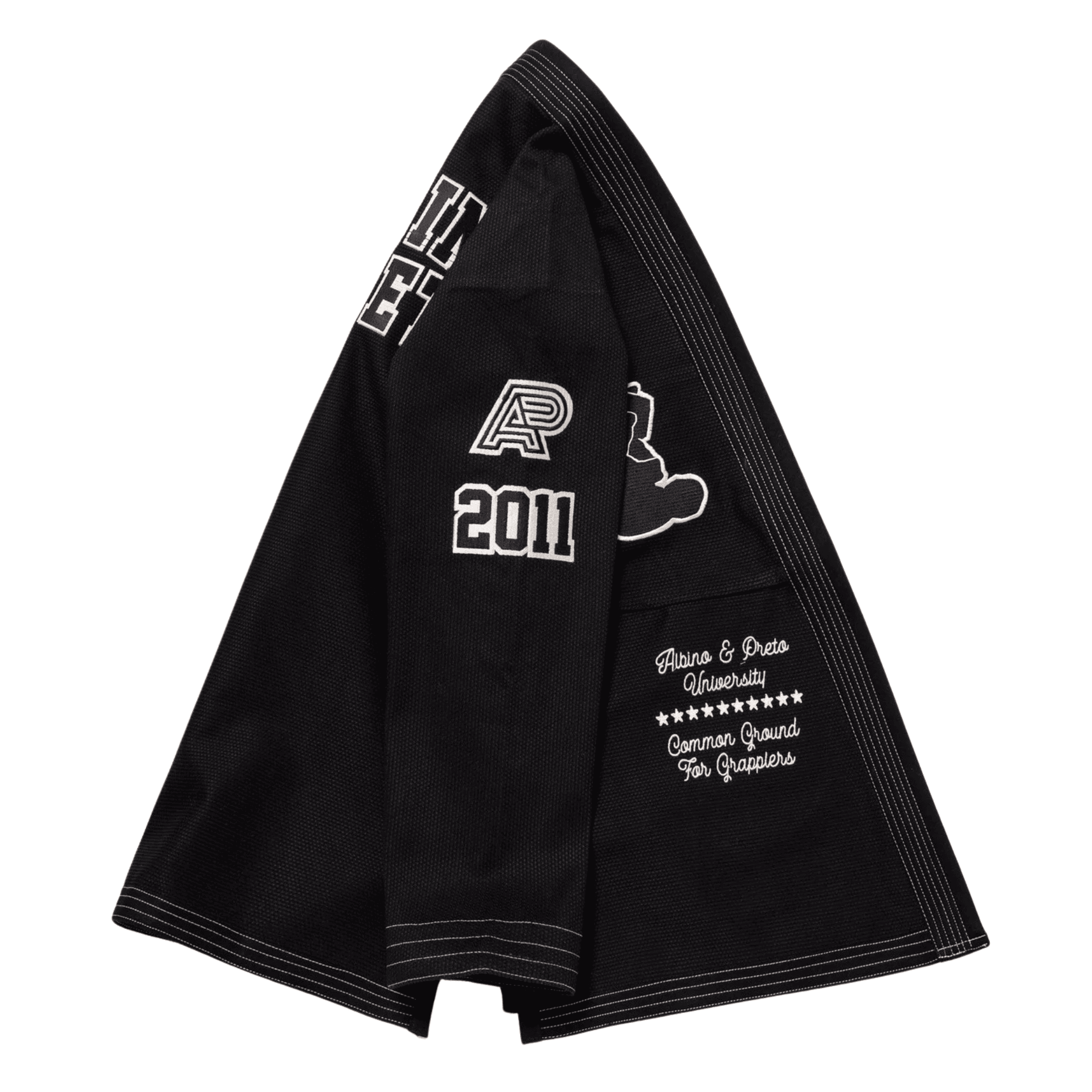 BJJ Gi Albino & Preto Batch 102 University Black Jiu Jitsu Kimono