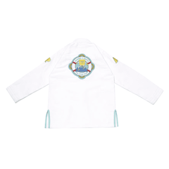 A&P Batch #73 SpongeBob Kids Gi White Pearl Weave Jiu Jitsu Kimono