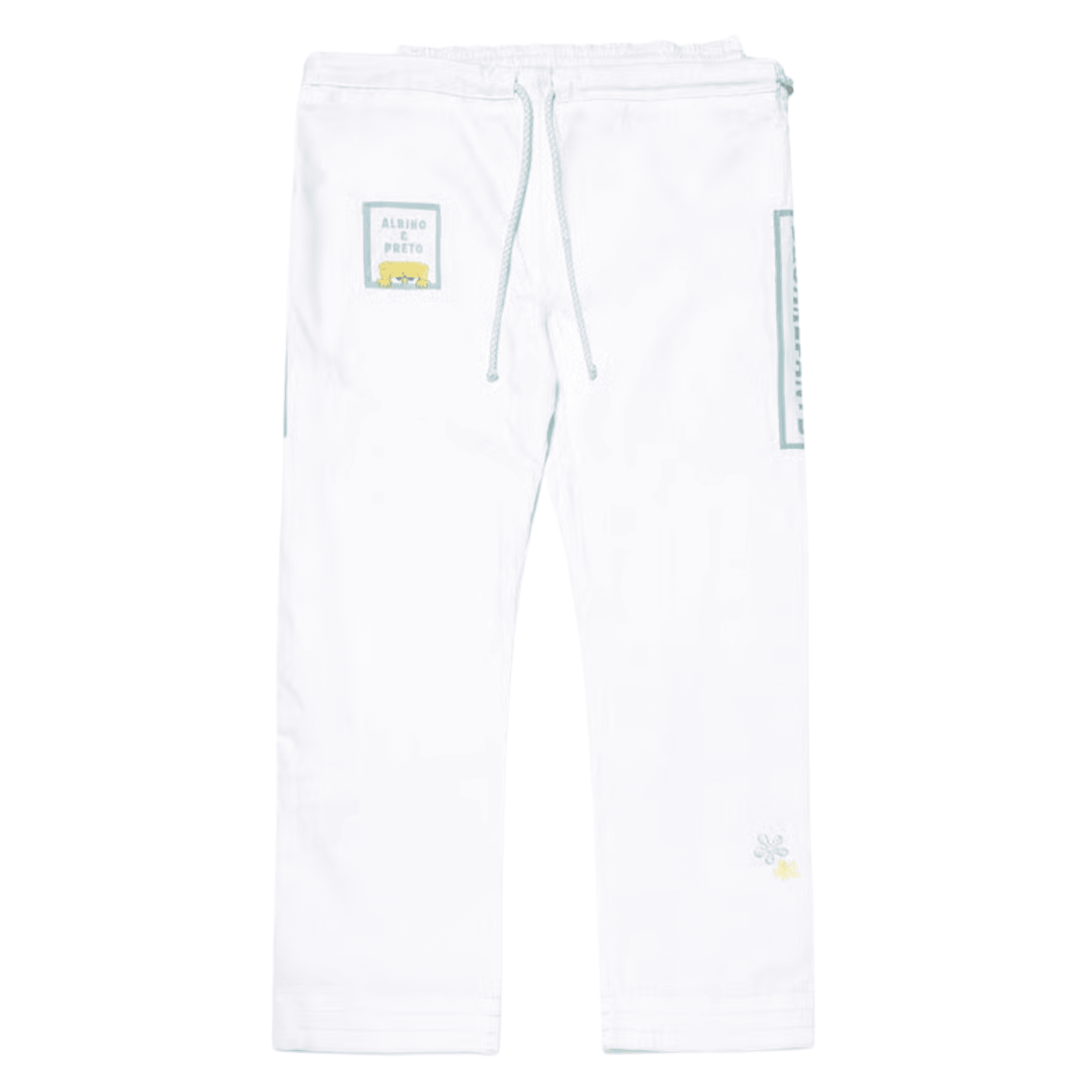 A&P Batch #73 SpongeBob Kids Gi White Pearl Weave Jiu Jitsu Kimono