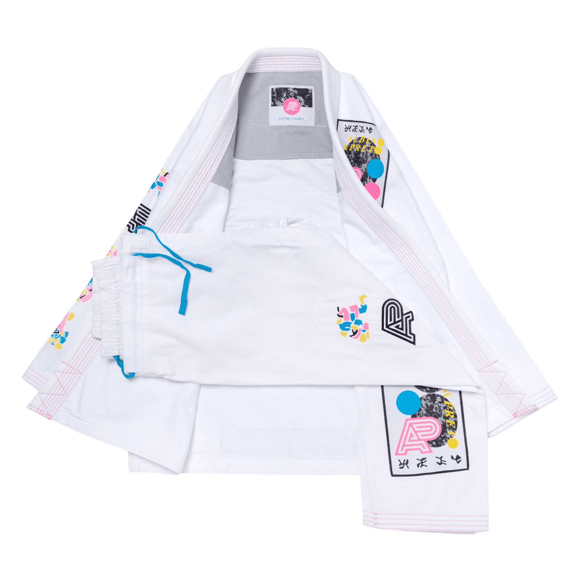 Albino Preto A&P Sanktuary BJJ Gi Pearl Weave Jiu Jitsu Kimono
