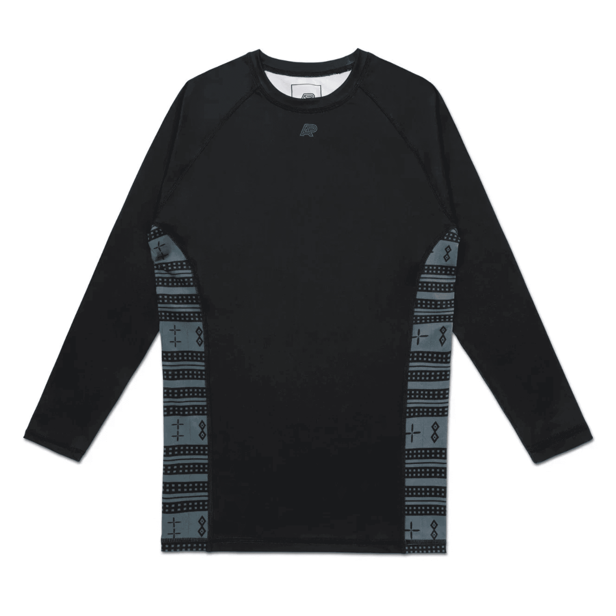 Albino & Preto Thaqafa LS Rash Guard Black BJJ Training Top