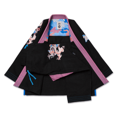 Albino & Preto Year of the Dragon BJJ Gi Black Pearl Weave Jiu Jitsu Kimono