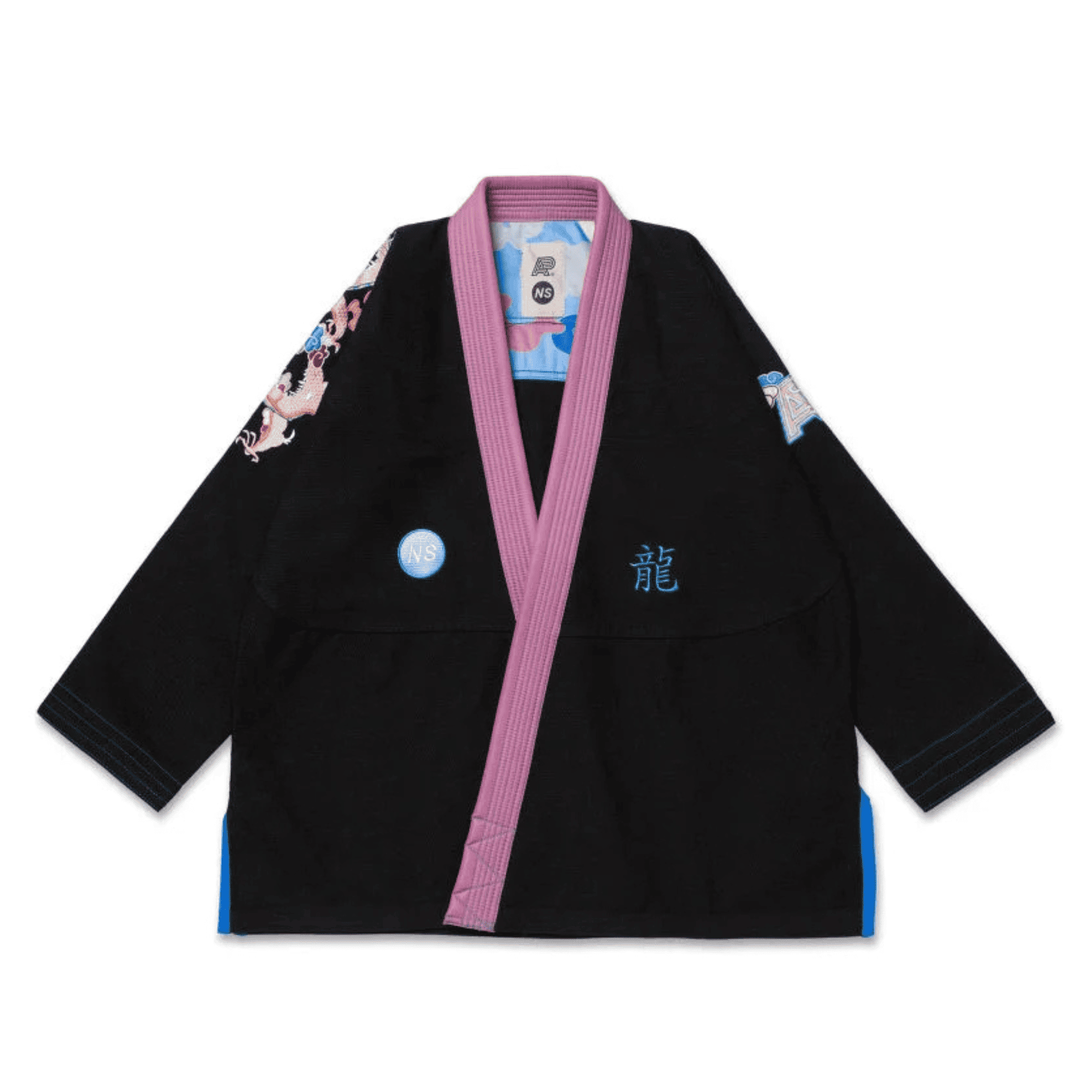 Albino & Preto Year of the Dragon BJJ Gi Black Pearl Weave Jiu Jitsu Kimono