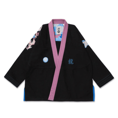 Albino & Preto Year of the Dragon BJJ Gi Black Pearl Weave Jiu Jitsu Kimono