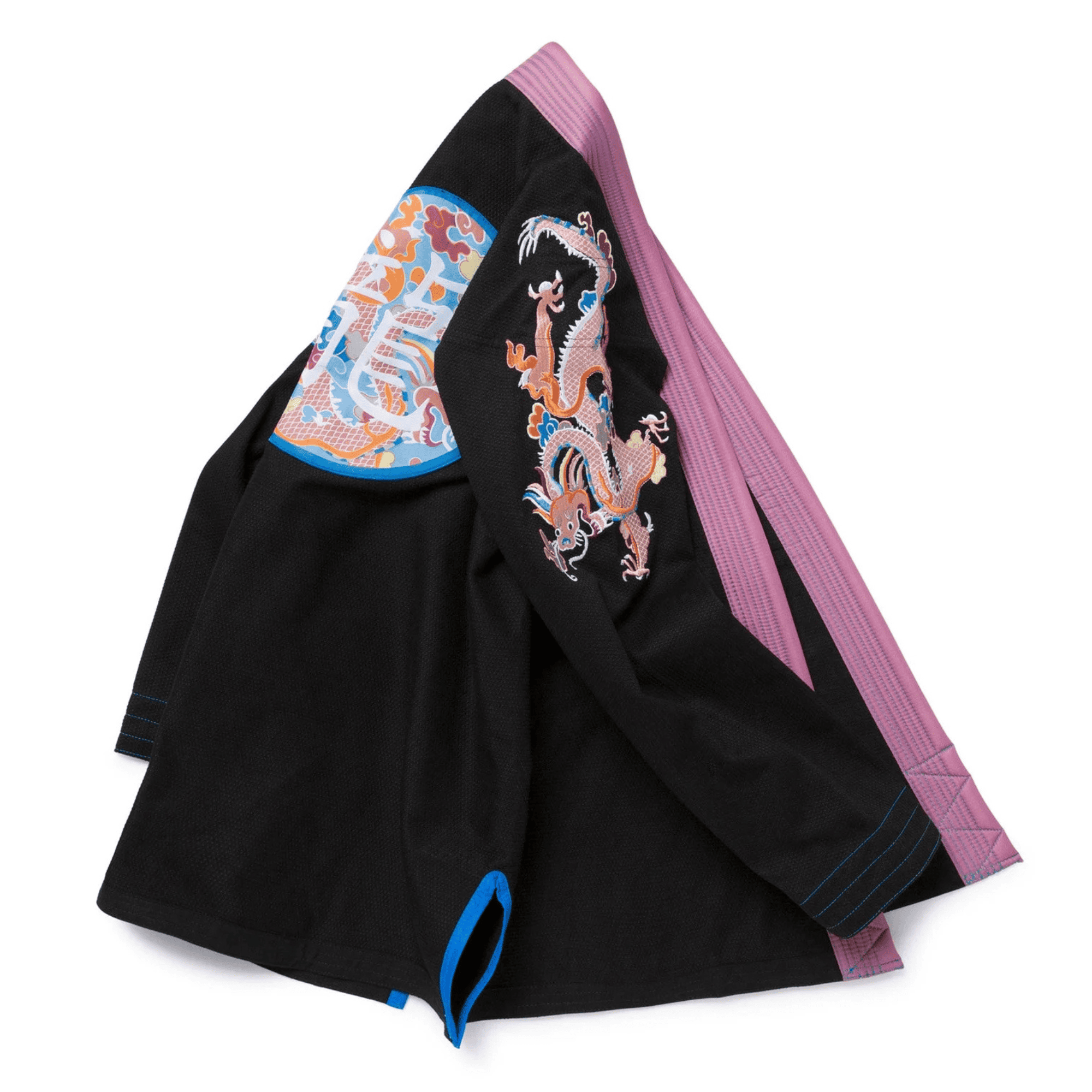 Albino & Preto Year of the Dragon BJJ Gi Black Pearl Weave Jiu Jitsu Kimono
