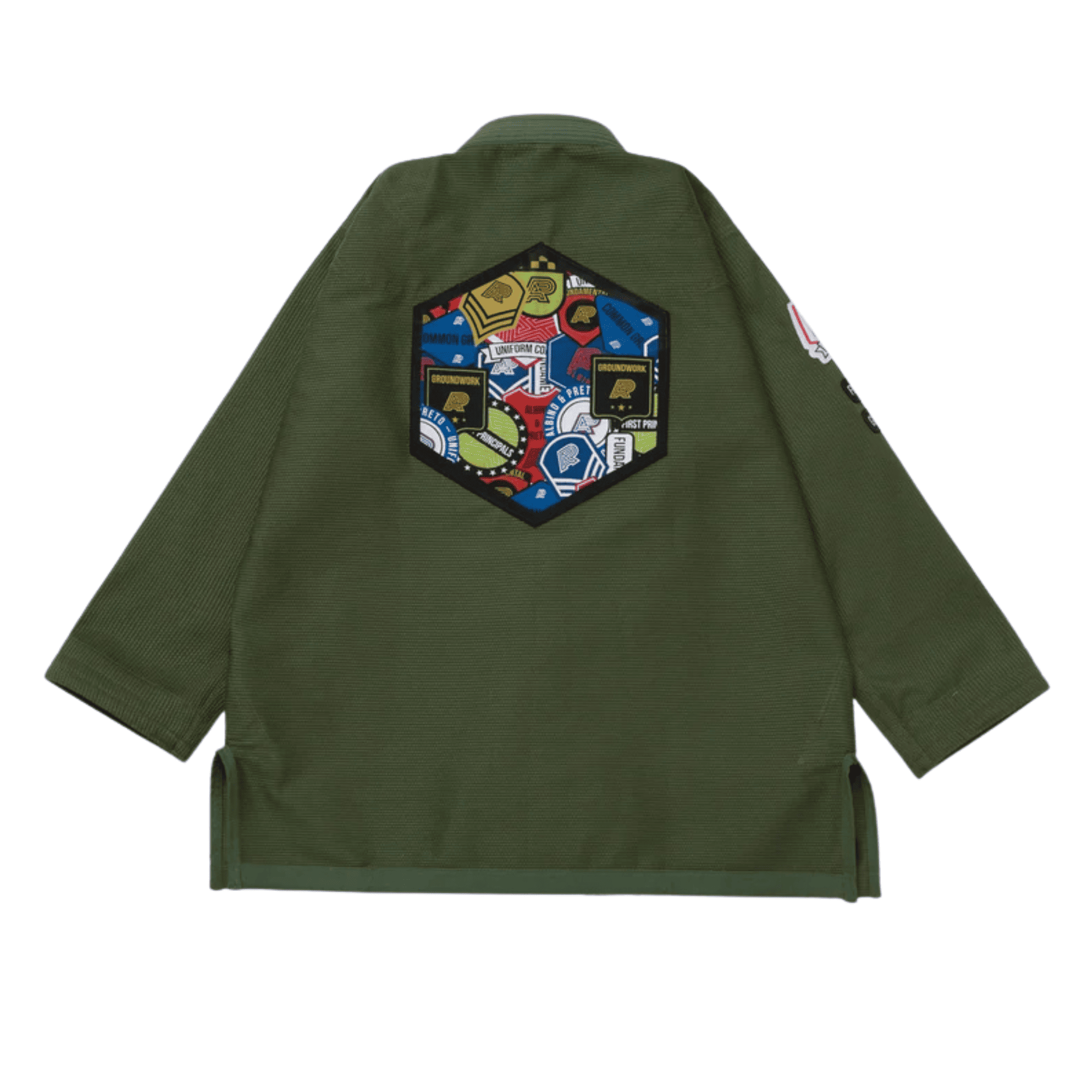 A&P Fundamental BJJ Gi Olive Pearl Weave Jiu Jitsu Kimono
