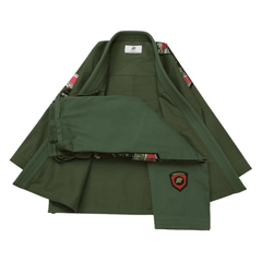 A&P Fundamental BJJ Gi Olive Pearl Weave Jiu Jitsu Kimono