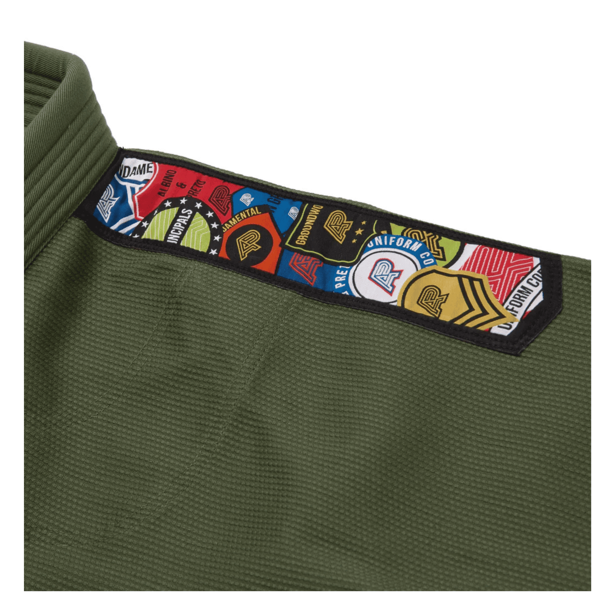A&P Fundamental BJJ Gi Olive Pearl Weave Jiu Jitsu Kimono