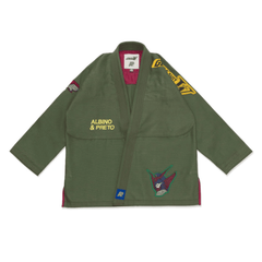 A&P x Gundam Epyon BJJ Gi Olive Pearl Weave Jiu Jitsu Kimono