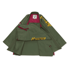 A&P x Gundam Epyon BJJ Gi Olive Pearl Weave Jiu Jitsu Kimono