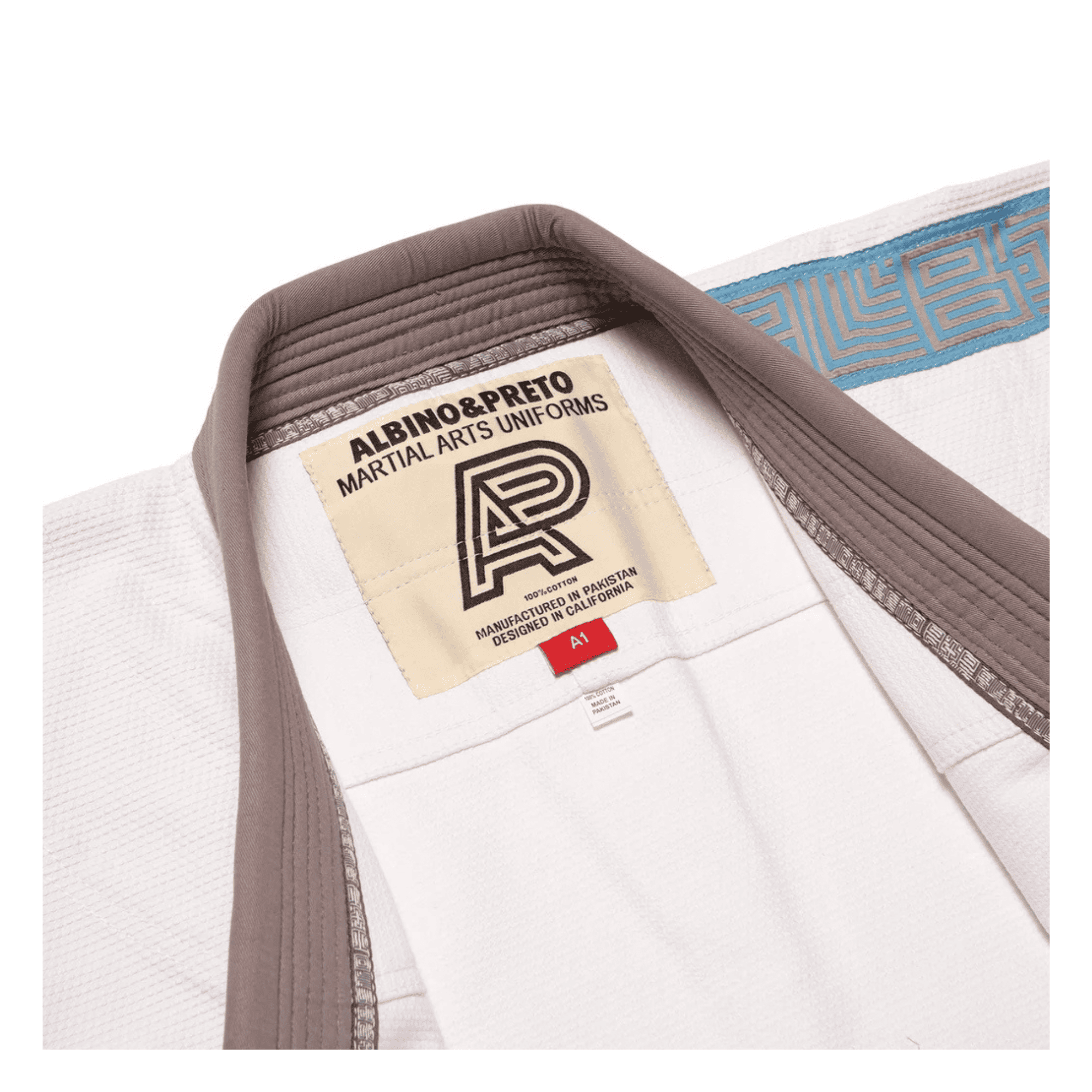 A&P Batch 7 Grey Skies BJJ Gi White Grey Pearl Weave Kimono