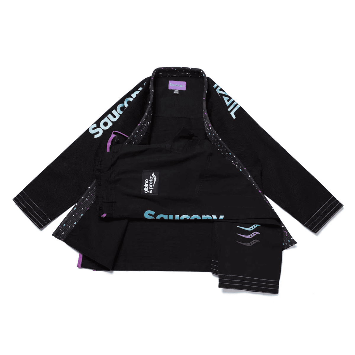 A&P x Saucony BJJ Gi Black Pearl Weave Jiu Jitsu Kimono with Free Bag