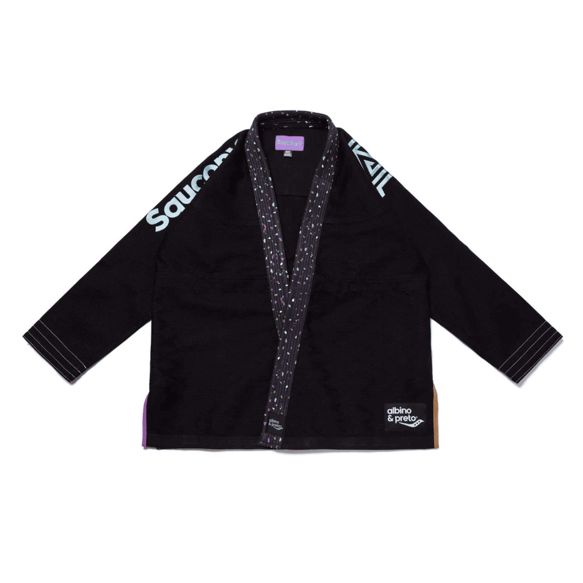 A&P x Saucony BJJ Gi Black Pearl Weave Jiu Jitsu Kimono with Free Bag