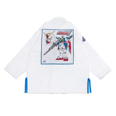 A&P x Wing Gundam BJJ Gi White Pearl Weave Jiu Jitsu Kimono with Free Bag