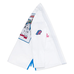 A&P x Wing Gundam BJJ Gi White Pearl Weave Jiu Jitsu Kimono with Free Bag