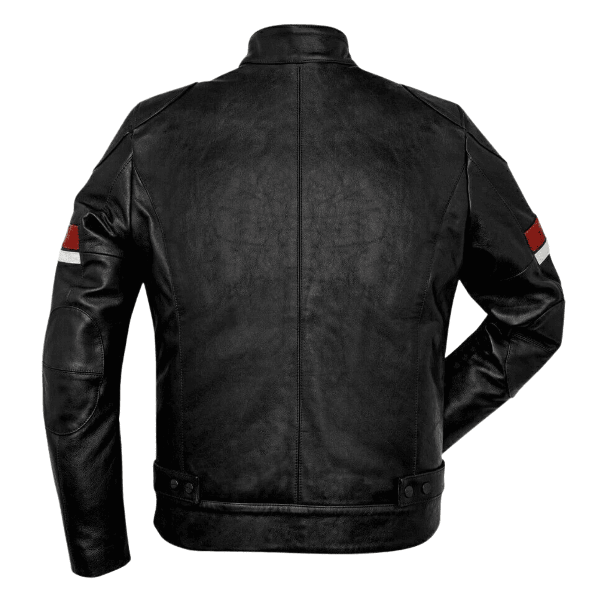 Ducati Urban Stripes Leather Jacket Black Motorbike Riding Jacket