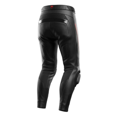 Ducati Style Leather Motorcycle Racing Pants Black Motorbike Riding Trouser