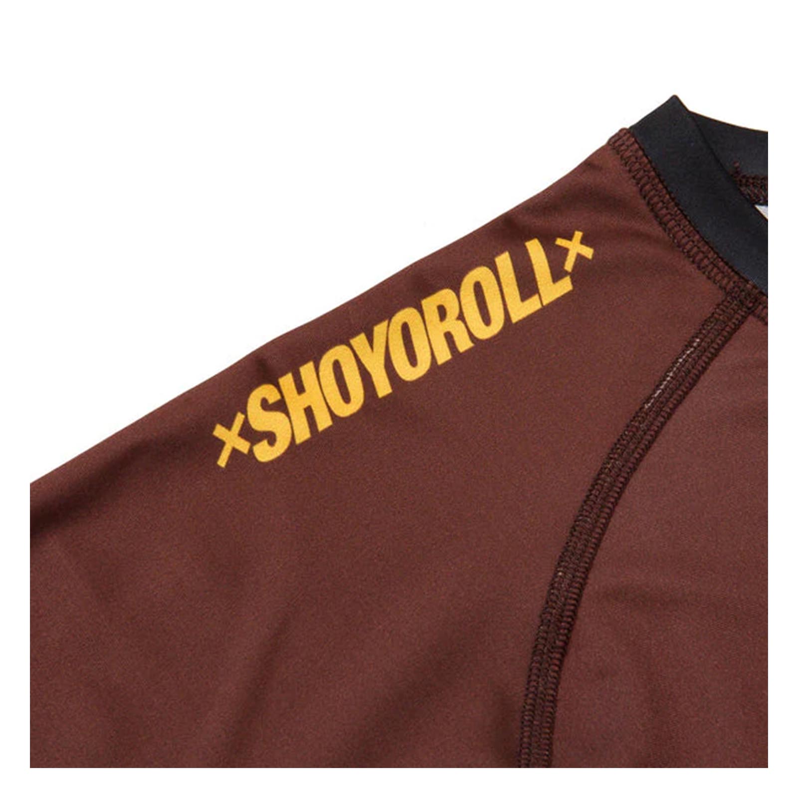 BJJ NoGI Shoyoroll 2022 Ranked Rash Guard SS Brown
