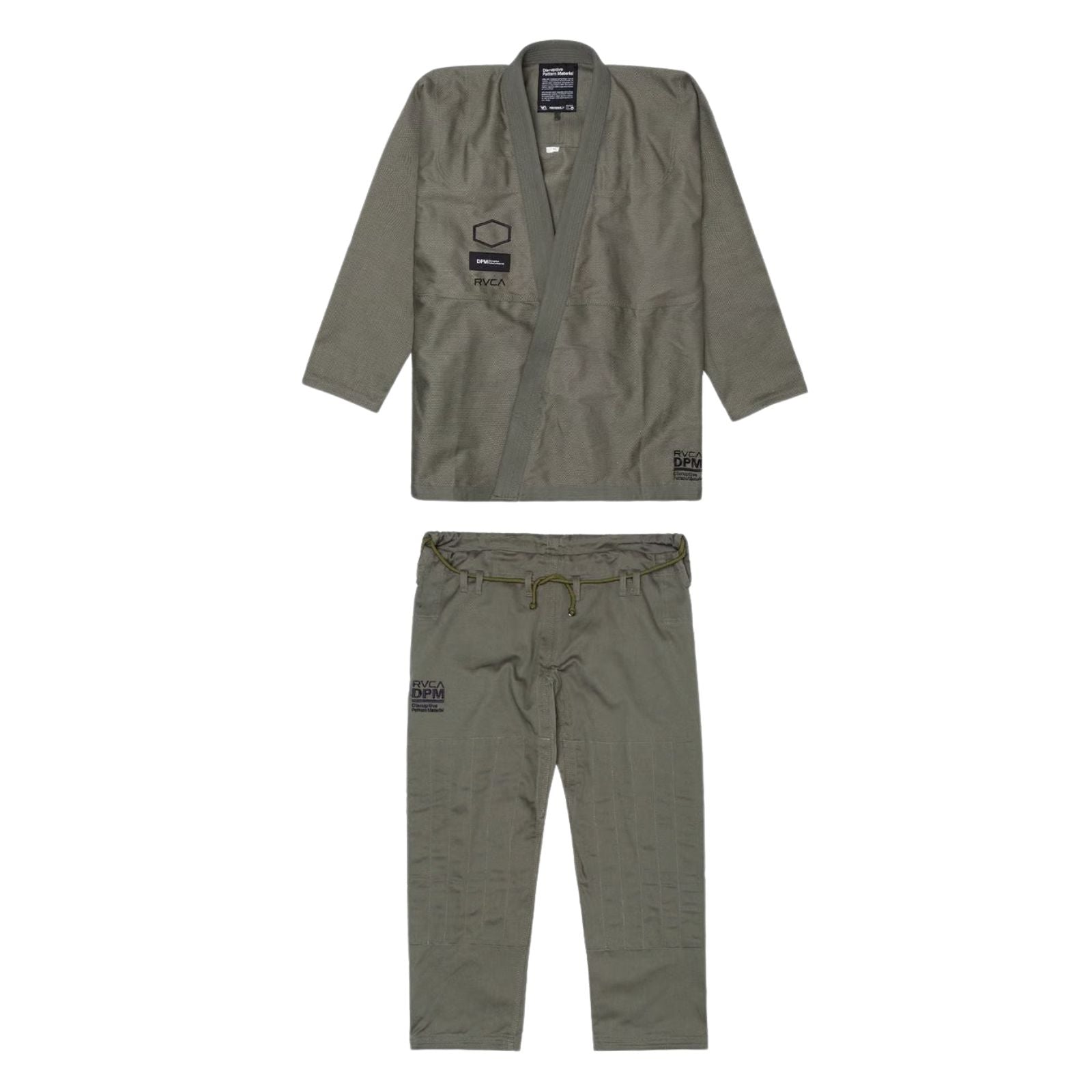 BJJ GI Shoyoroll Batch #114: RVCA x DPM Olive Jiu Jitsu Kimono Uniform 450 GSM